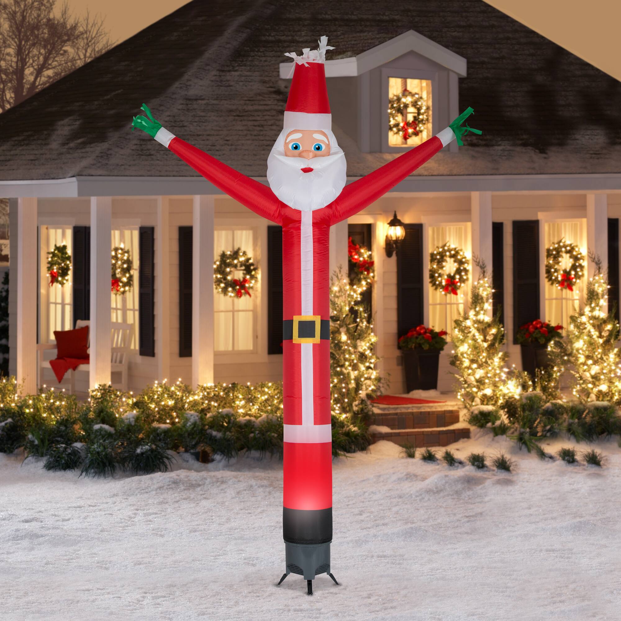 12ft. Animated Airblown® Jolly Jiggler Santa with Internal Spotlight